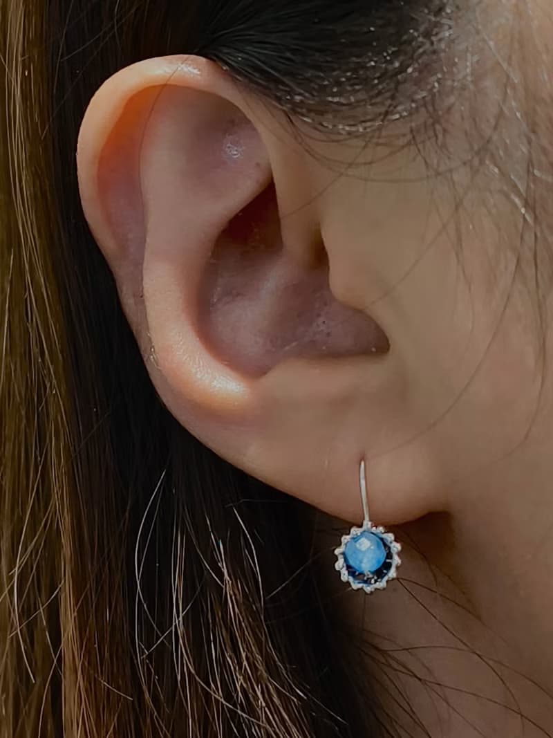 礦石永生小花束 | 精彩生活 // 多種寶石設計款純銀耳環 //