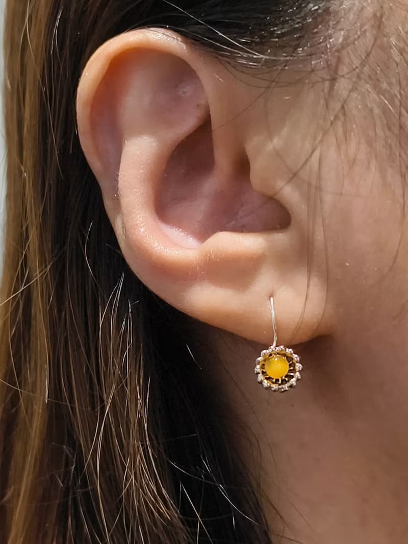 礦石永生小花束 | 精彩生活 // 多種寶石設計款純銀耳環 //