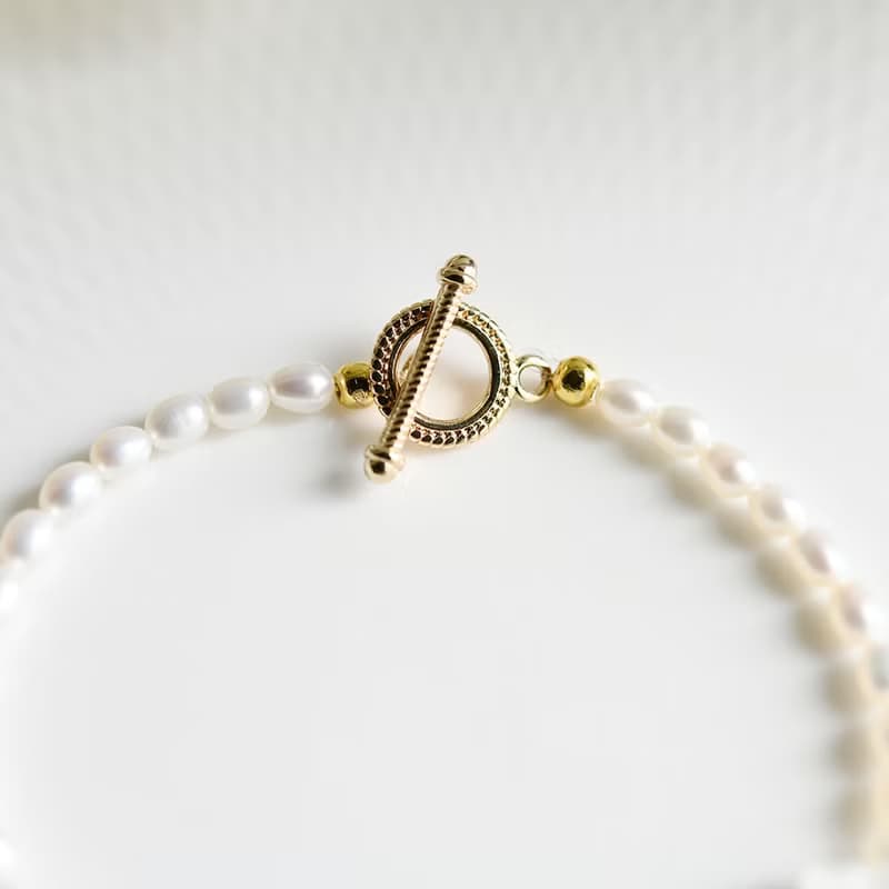 幸せな家庭を築,天使の石 アクアマリンと良質パールのマンテルブレスレット 3月誕生石