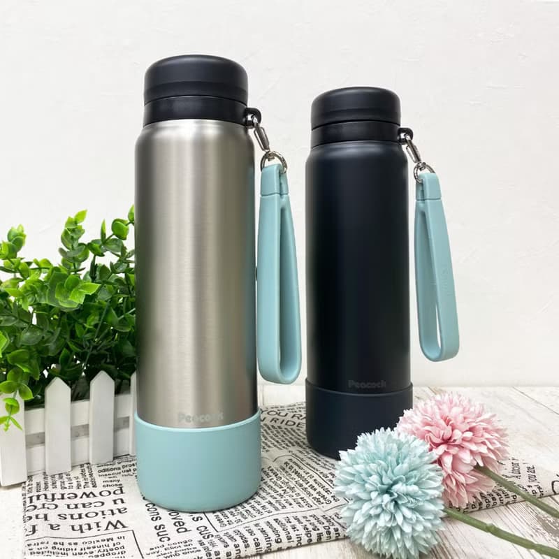 【孔雀Peacock】1000ML 316不鏽鋼保冷杯/保溫杯 運動隨身-原鋼色