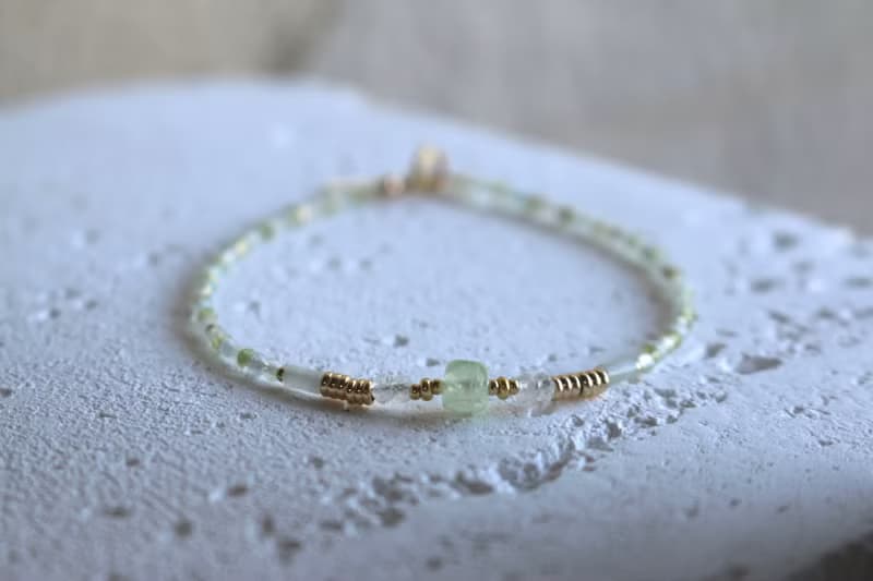 驅除負能量 橄欖石 磷灰石 手鍊 天然石 - 寵愛 -