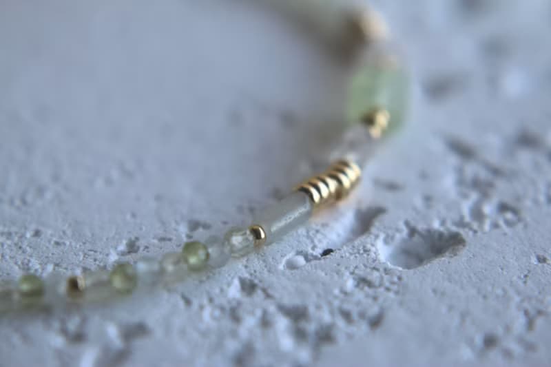 驅除負能量 橄欖石 磷灰石 手鍊 天然石 - 寵愛 -