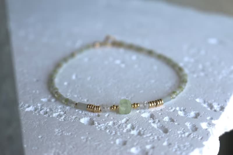 驅除負能量 橄欖石 磷灰石 手鍊 天然石 - 寵愛 -