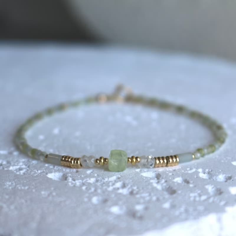 驅除負能量 橄欖石 磷灰石 手鍊 天然石 - 寵愛 -