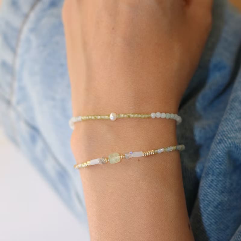 驅除負能量 橄欖石 磷灰石 手鍊 天然石 - 寵愛 -