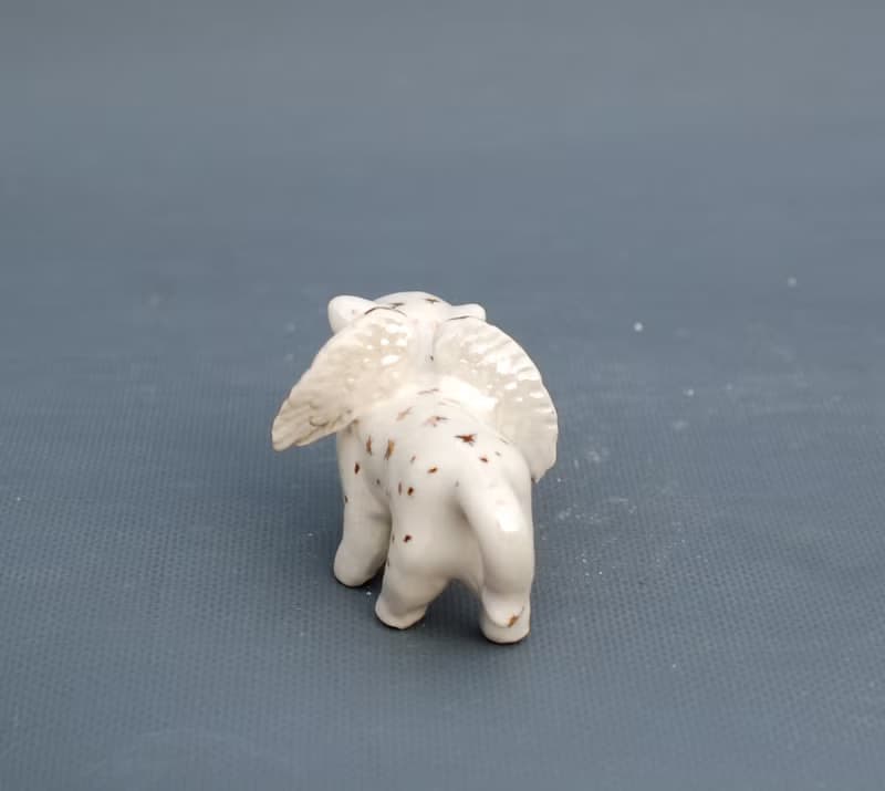 Kitten statuette Cat Angel Porcelain figurine Winged kitten Small figurine