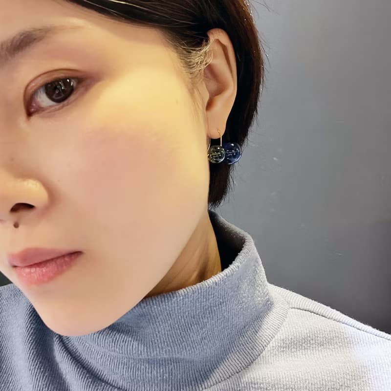 異國泡泡_黃銅耳環_貳