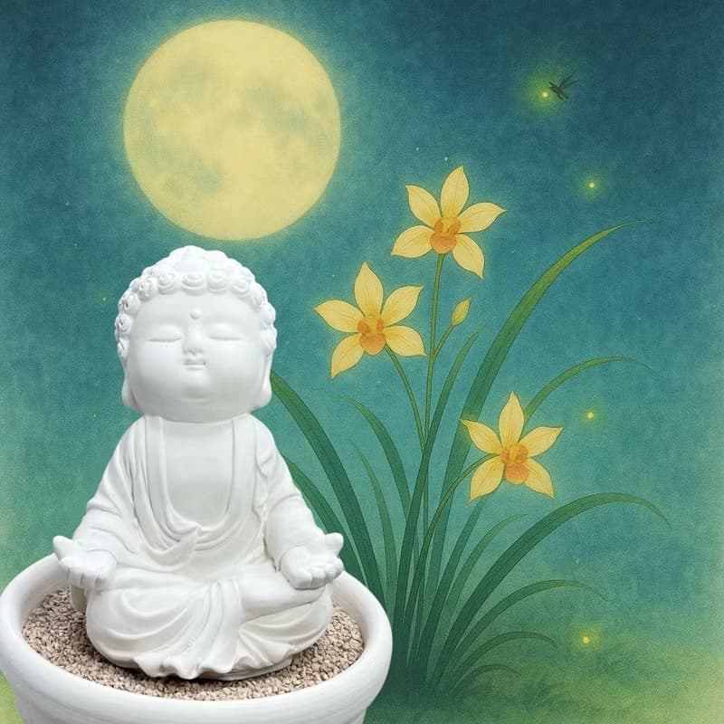 淨念吉祥小佛之衲靜小盤套組 珪藻粒香氛擴香盤 禪風香氛小物