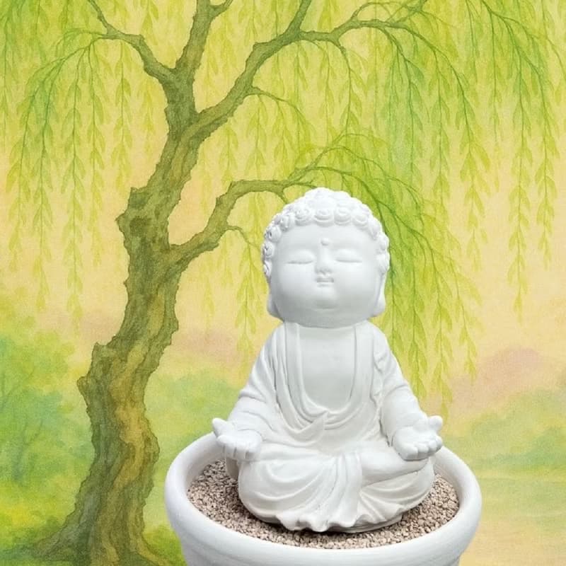 淨念吉祥小佛之衲靜小盤套組 珪藻粒香氛擴香盤 禪風香氛小物