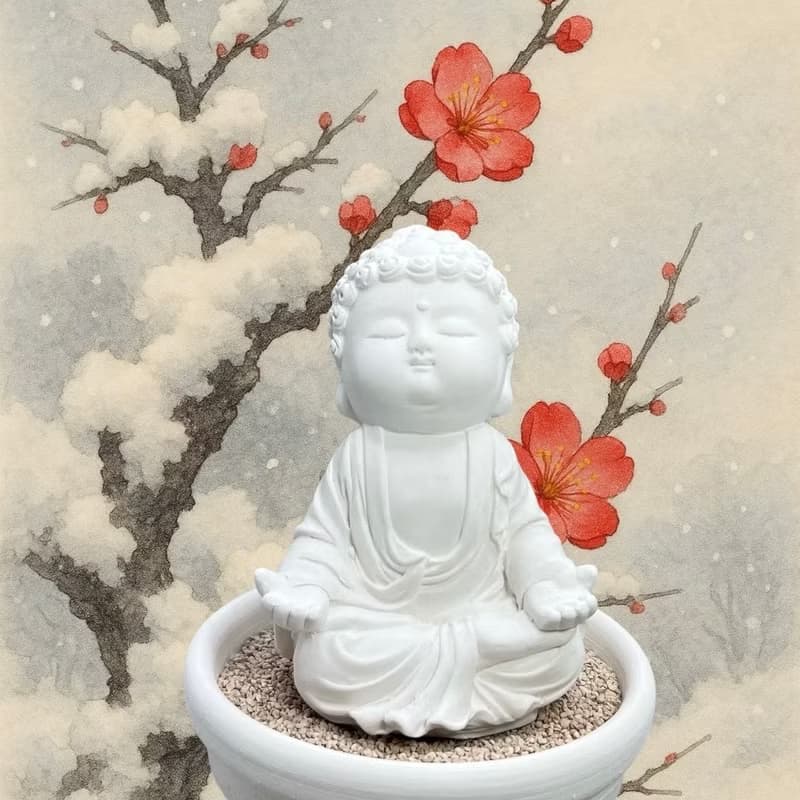 淨念吉祥小佛之衲靜小盤套組 珪藻粒香氛擴香盤 禪風香氛小物