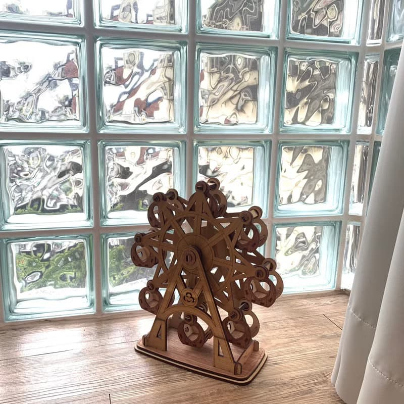 【手作DIY】超巨 木製 摩天輪 擺飾 模型 木質 質感 送禮 可愛