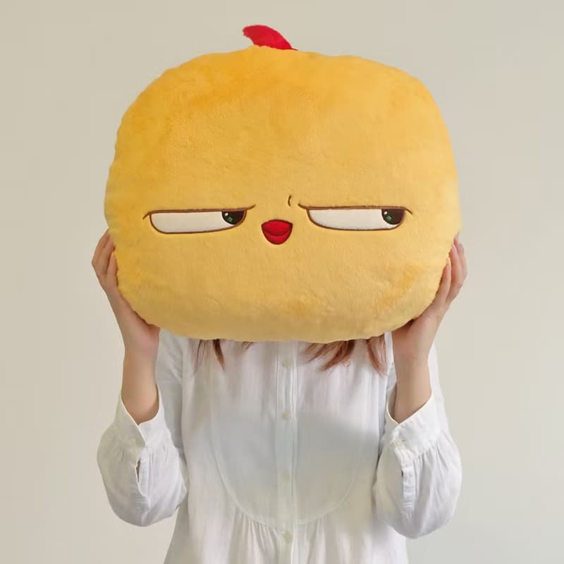 Warbie Plush Pillow (Cute yellow bird plush pillow)