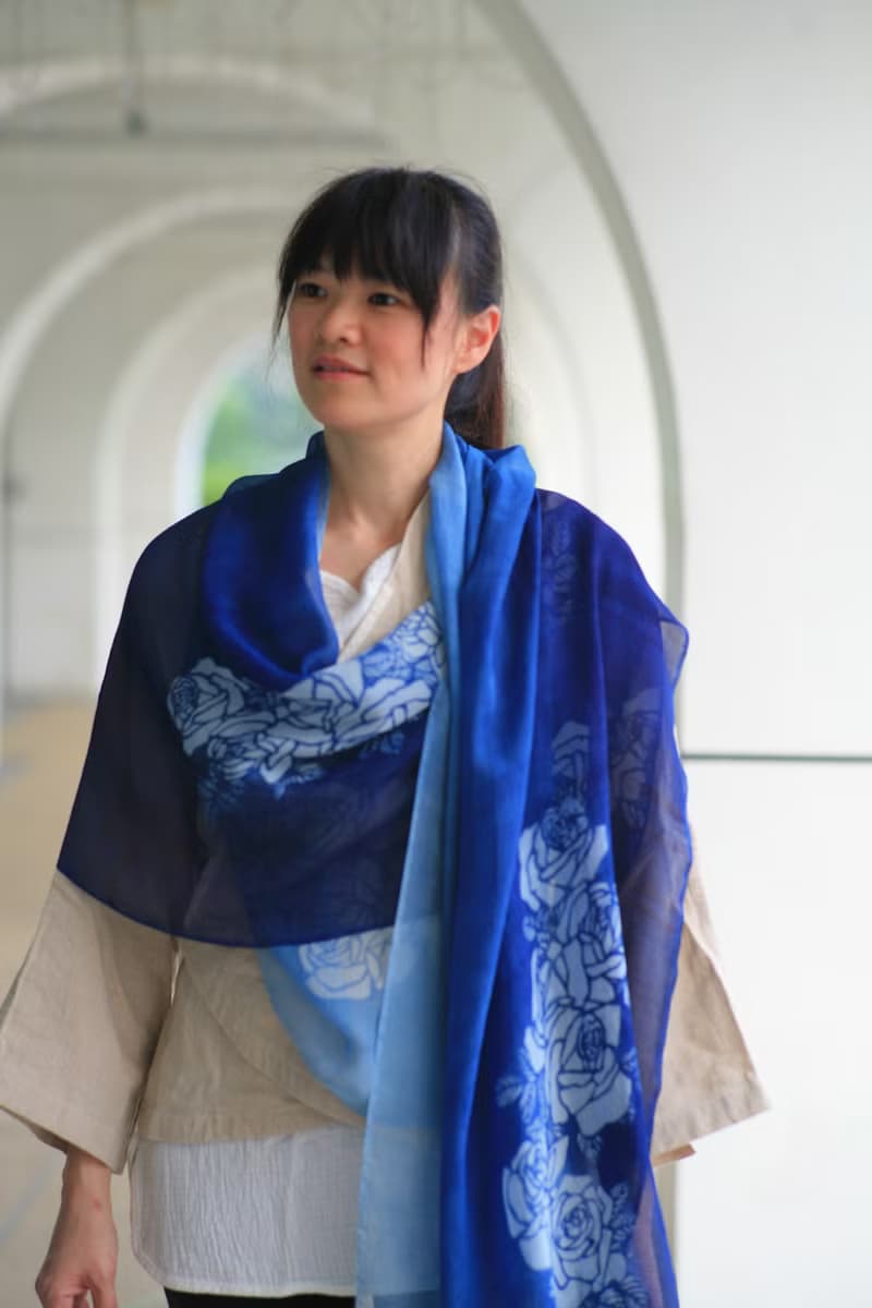玫瑰花圍巾
