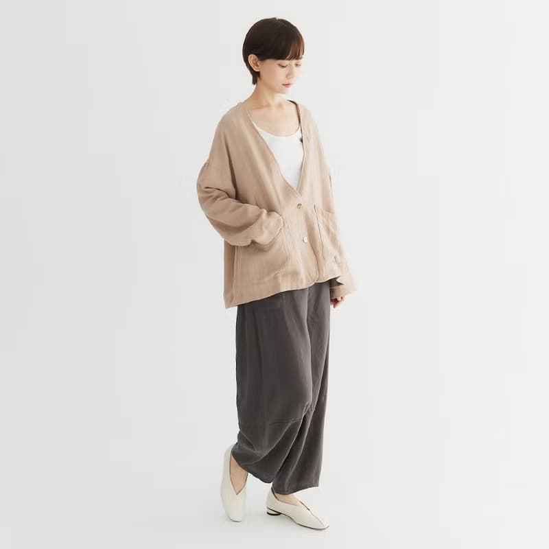 【Simply Yours】棉麻休閒外套 卡其F