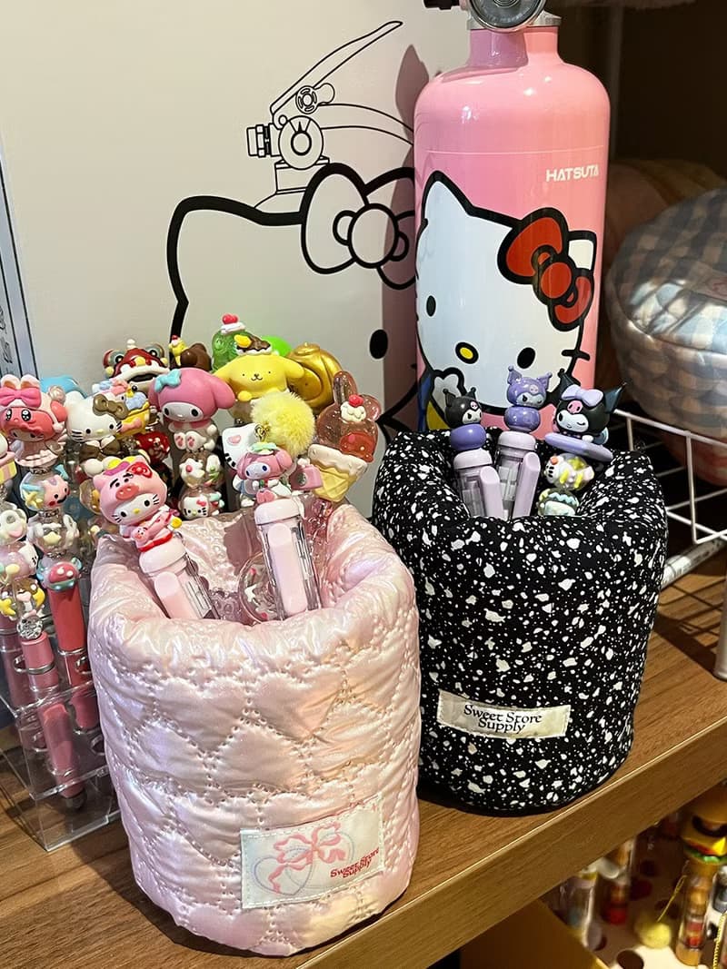 Sweetstore Supply原創可愛*限量*偏光閃粉色夾棉加厚化妝刷筆筒