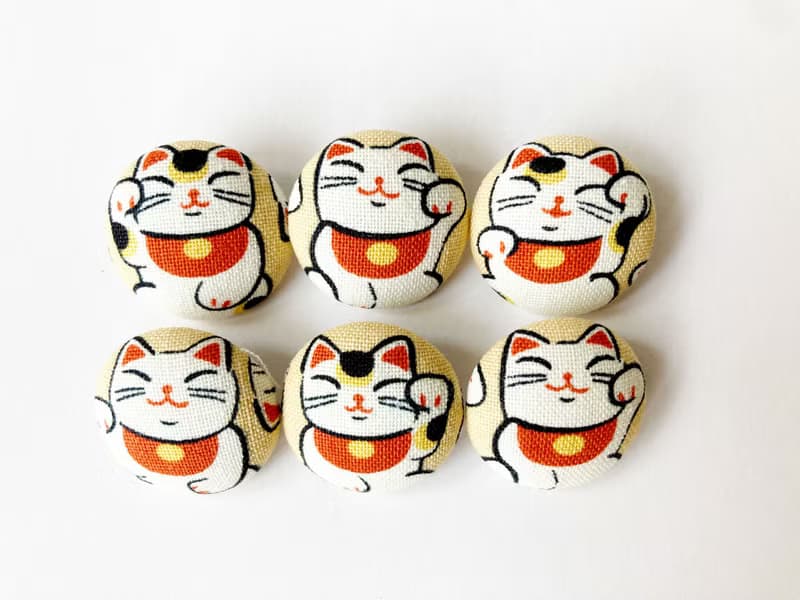 布釦 針織 編織 縫紉 手作材料 招財貓 鈕釦 DIY材料