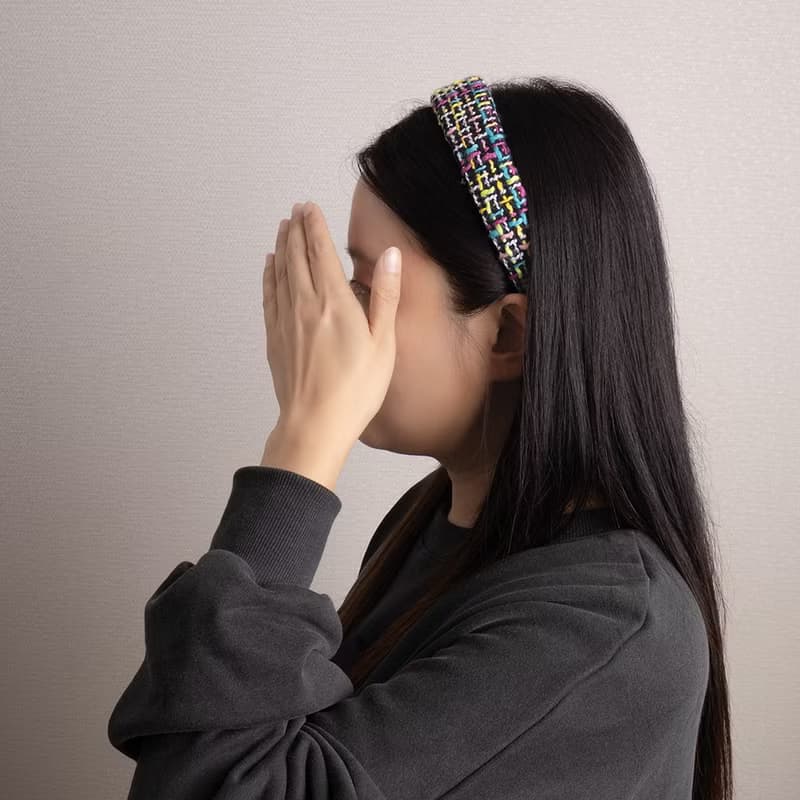colorful kitsch tweed hairband handmade headband