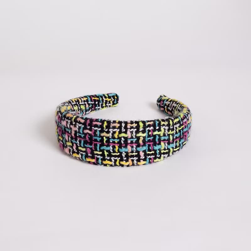 colorful kitsch tweed hairband handmade headband