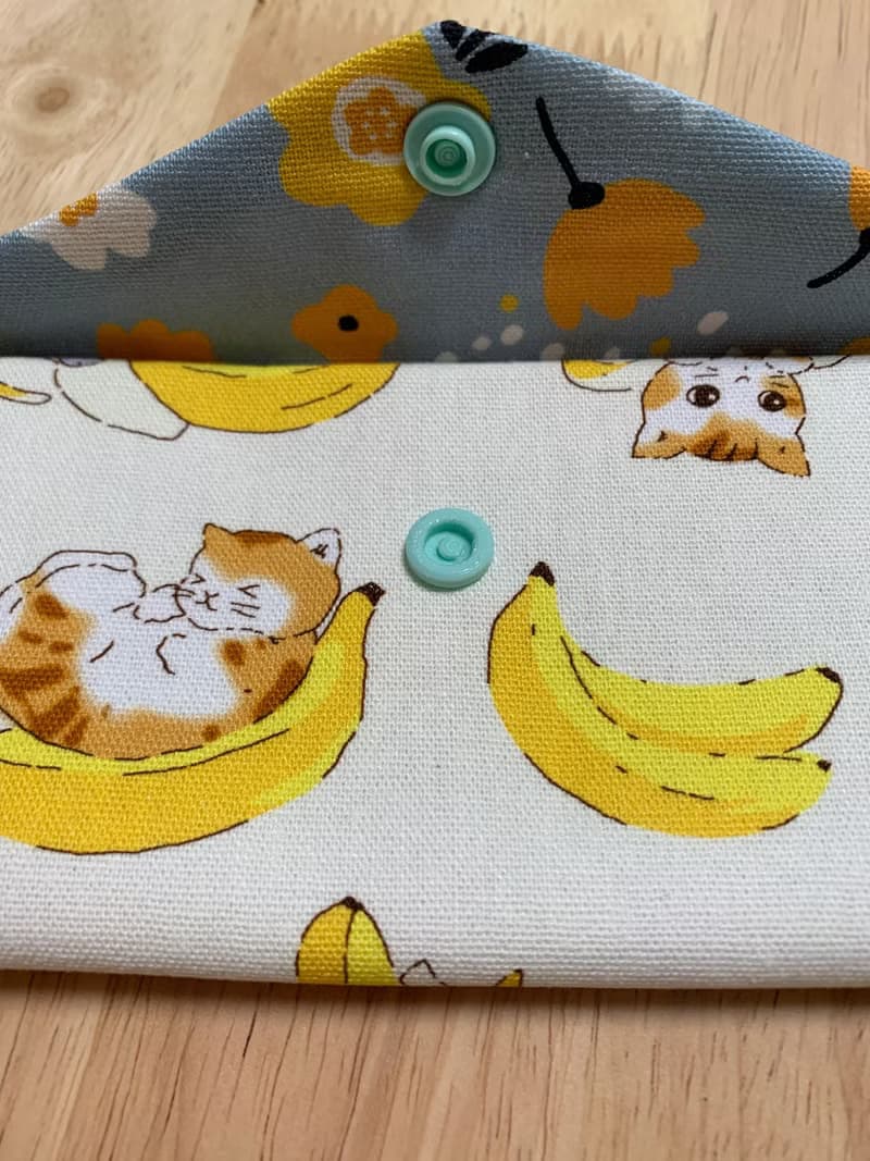 文青風環保純棉筷袋 抱枕貓咪 原胚米白 幸福滿滿 日本 潮物 收納