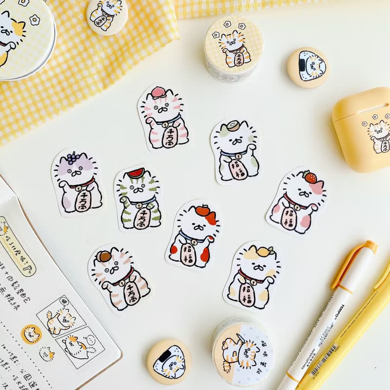 招財貓系列-水果貼紙包