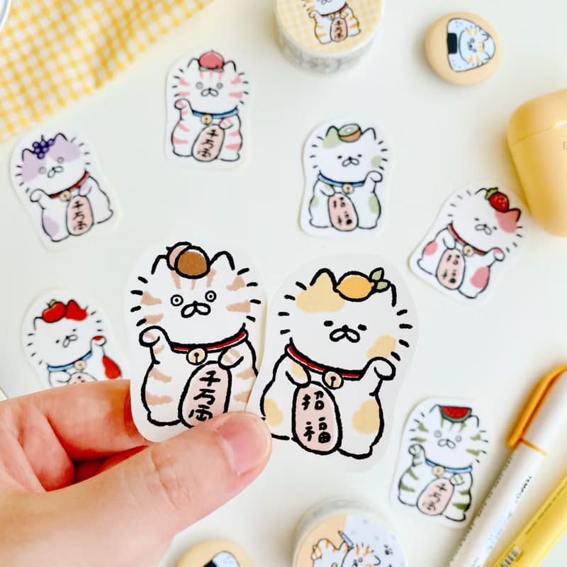 招財貓系列-水果貼紙包