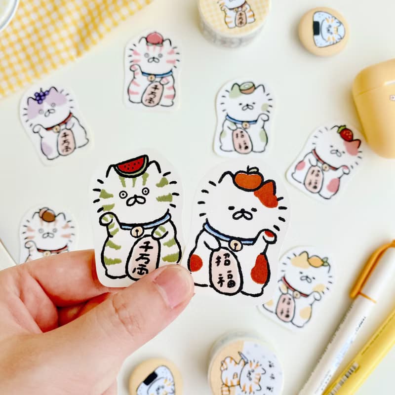 招財貓系列-水果貼紙包