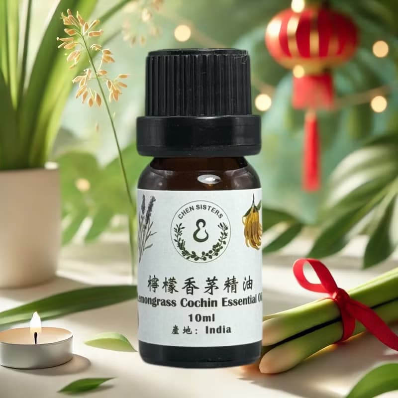 100%純檸檬香茅精油 天然提取 提升身心舒暢感 贈玫瑰造型擴香石