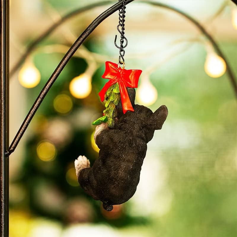 【デバリエ 】ギフト 犬の飾り フレンチブルドッグ サンタ クリスマスツリー 飾り クリスマス プレゼント オブジェ レジン製 置物 xn-10e