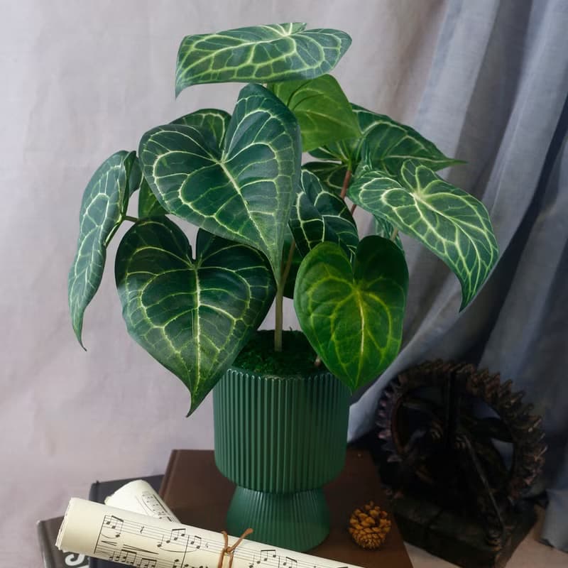 高擬真水晶火燭葉盆栽/仿真植物/觀葉盆栽/人造植物/綠化/佈置