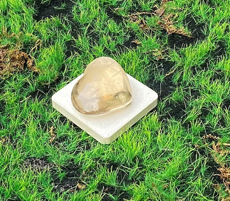 能量擺飾-天然冰透淺茶晶愛心 能量 療癒 招財 淨化 快速出貨