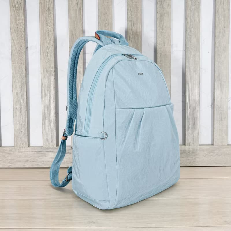 (粉嫩藍)輕盈紙感甜美系休閒旅行後背包(大款)33571