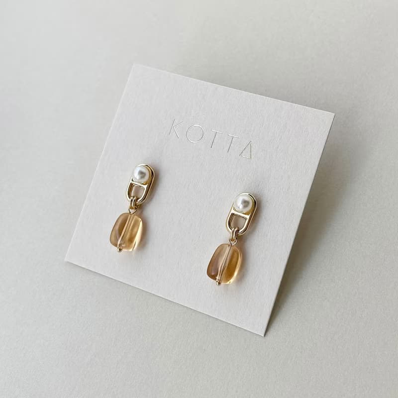 パールバックルビーズピアス/イヤリング