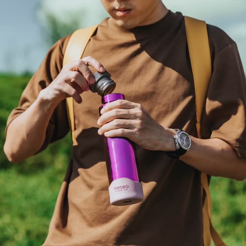 純鈦運動保溫瓶460ml 露營/爬山/隨行杯/環保杯 (不含矽膠底套)