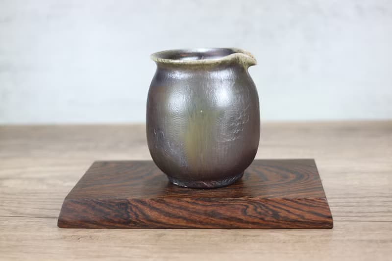 【母親節禮物】天然落灰 柴燒茶海 公道杯 名家葉敏祥手作 340ml