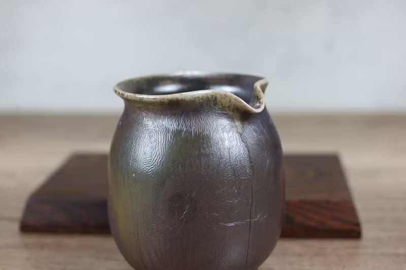 【母親節禮物】天然落灰 柴燒茶海 公道杯 名家葉敏祥手作 340ml