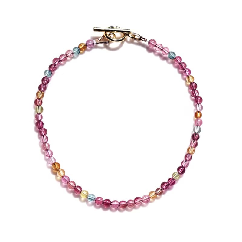 マルチカラートルマリンによるオーロラのブレスレット　Aurelia