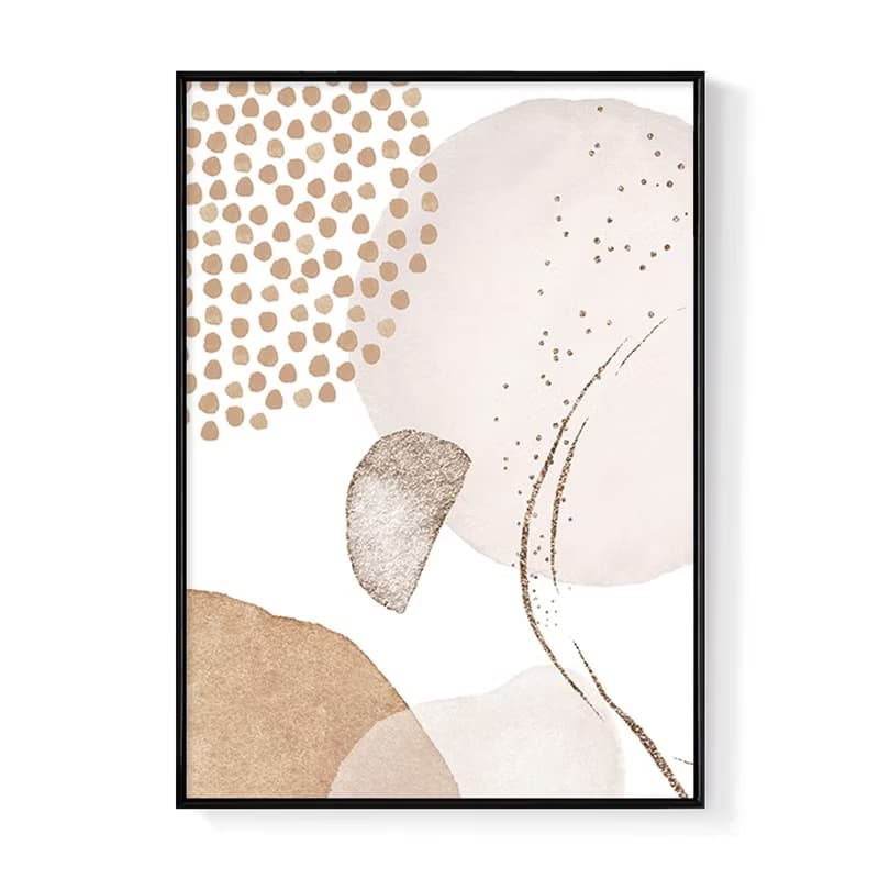 幾何 • 象牙白II-北歐莫蘭迪色抽象畫作/質感房間佈置/臥室掛畫