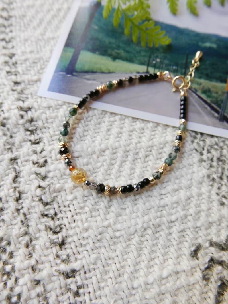 天然石手鍊/鈦晶/水草瑪瑙