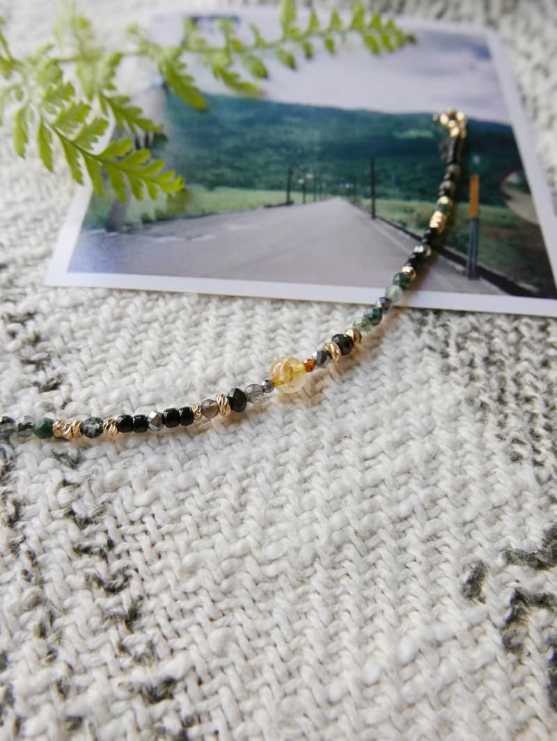 天然石手鍊/鈦晶/水草瑪瑙