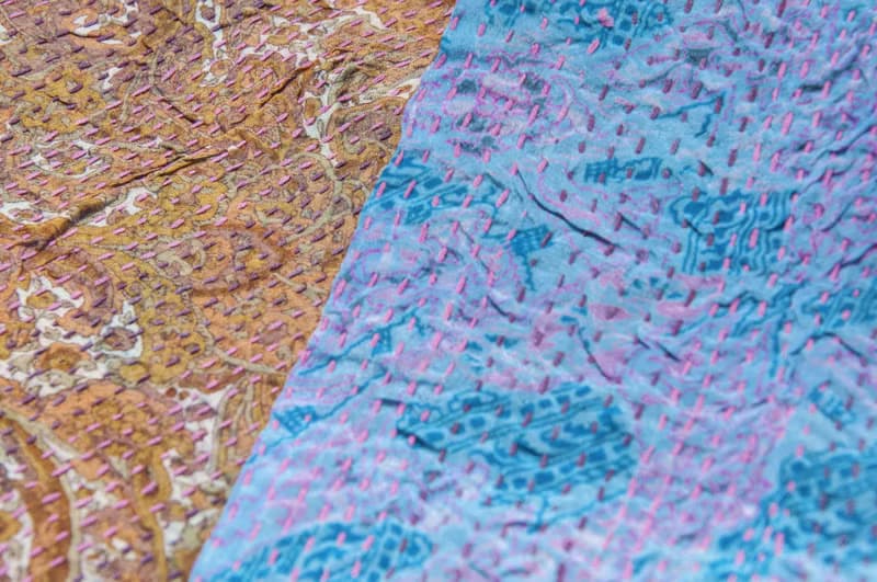 刺繡絲巾/絲綢刺繡圍巾/手縫紗麗線絲巾/印度絲綢刺繡圍巾-中東風
