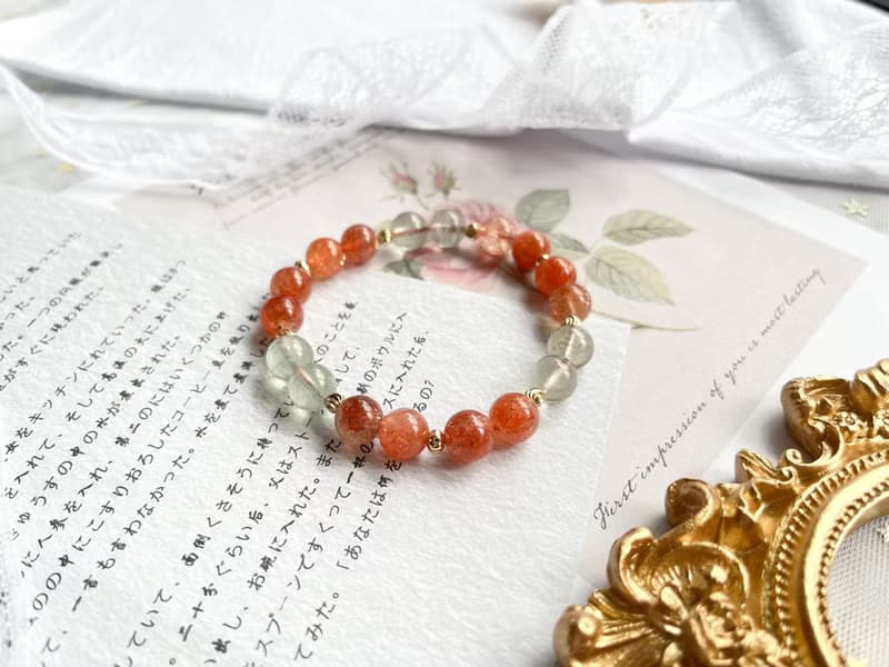 【一物一圖】阿魯沙日光石14K包金設計手鍊