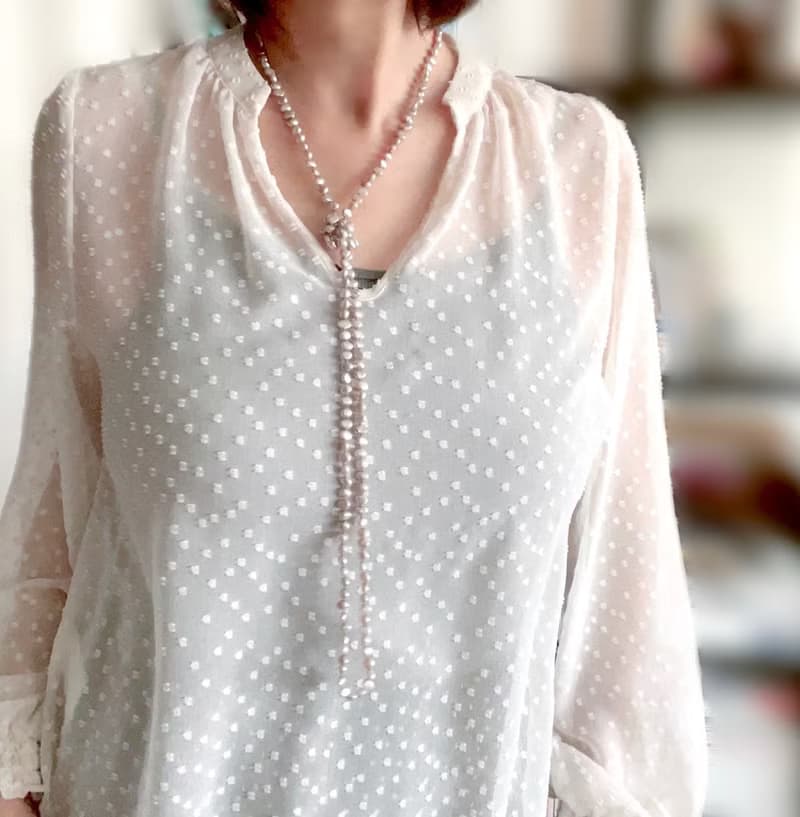 バロックパール アンティークシルバー 超ロングネックレス 120cm