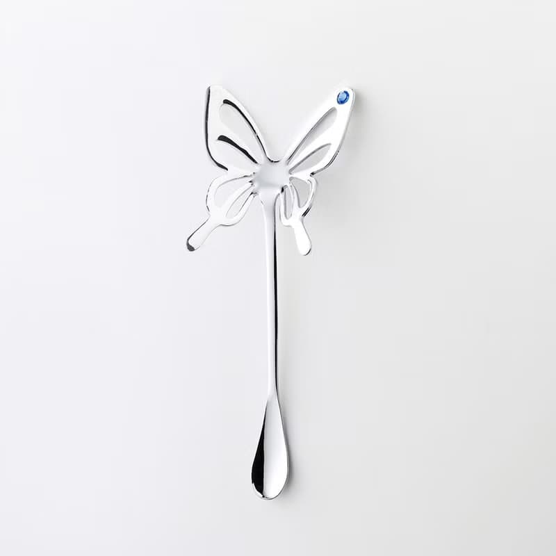 日本高桑金屬  日製蝴蝶造型鑽飾不鏽鋼攪拌匙-2入-多色可選