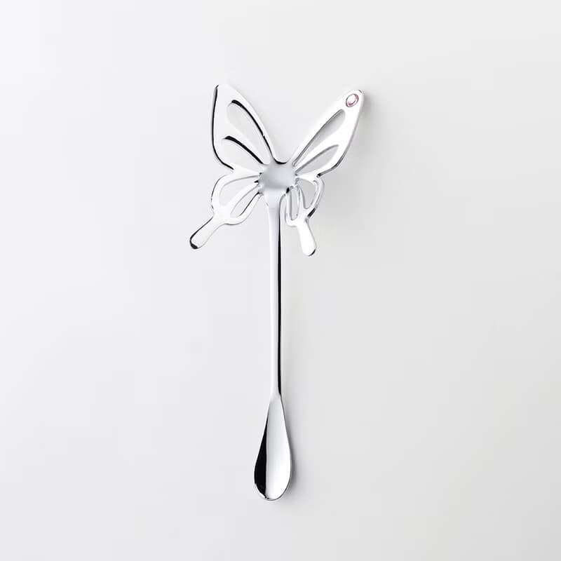 日本高桑金屬  日製蝴蝶造型鑽飾不鏽鋼攪拌匙-2入-多色可選