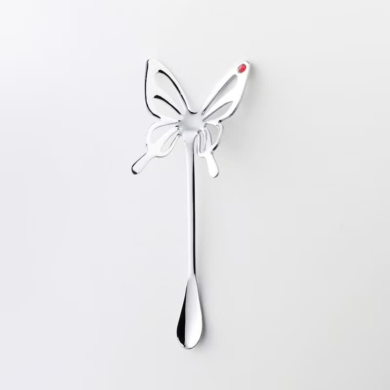 日本高桑金屬  日製蝴蝶造型鑽飾不鏽鋼攪拌匙-2入-多色可選