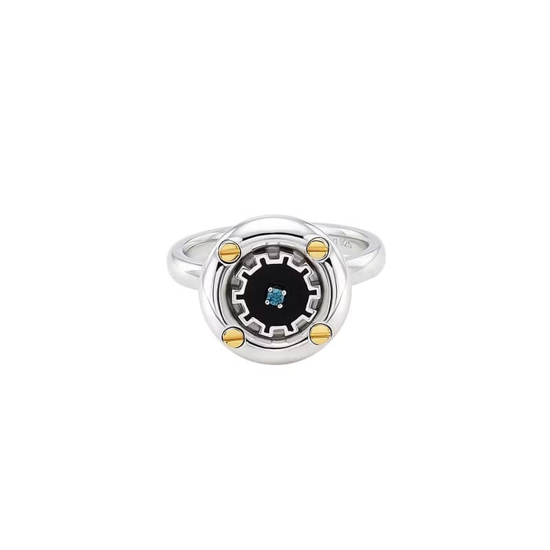 TIME SCREW COGWHEEL COIN RING