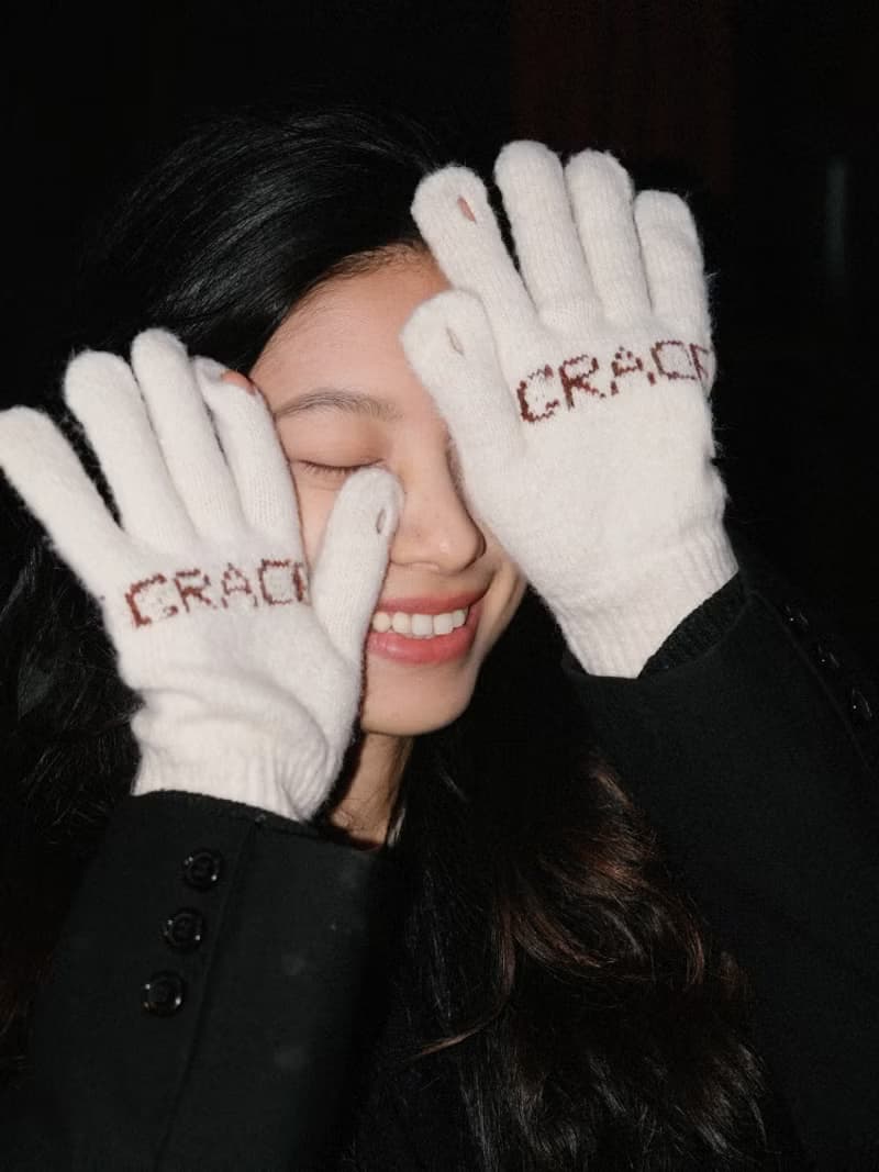 Heymen黑門 握緊 原創設計暖暖的可觸屏男女百搭針織羊毛手套