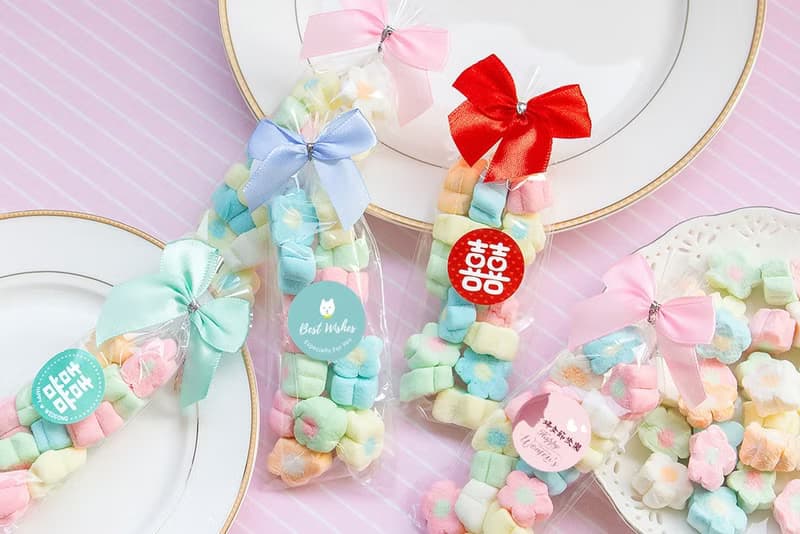 輕巧包小花棉花糖/多款貼紙 蝴蝶結 節日 結婚 送禮 獎品 糖果