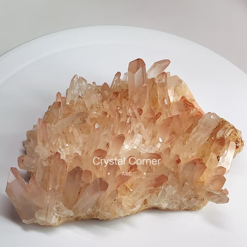Crystal Corner 隅石丨仙女粉晶簇201丨淨化丨療癒水晶法寶