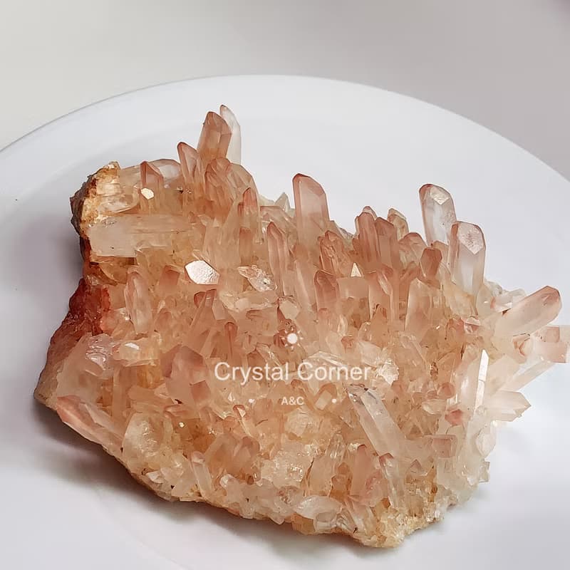 Crystal Corner 隅石丨仙女粉晶簇201丨淨化丨療癒水晶法寶